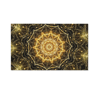 Gold Kaleidoscope Print Polyester Flag