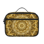 Gold Kaleidoscope Print Portable Lunch Bag