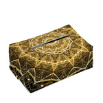 Gold Kaleidoscope Print Rectangle Tissue Box Cover