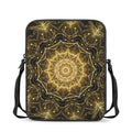 Gold Kaleidoscope Print Rectangular Crossbody Bag
