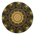 Gold Kaleidoscope Print Round Blanket