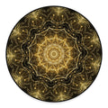 Gold Kaleidoscope Print Round Floor Mat