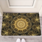 Gold Kaleidoscope Print Rubber Doormat