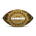 Gold Kaleidoscope Print Rugby Ball