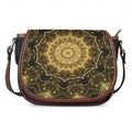 Gold Kaleidoscope Print Saddle Bag