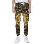 Gold Kaleidoscope Print Scuba Joggers