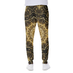 Gold Kaleidoscope Print Scuba Joggers