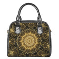 Gold Kaleidoscope Print Shoulder Handbag