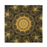 Gold Kaleidoscope Print Silk Bandana