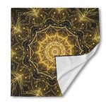 Gold Kaleidoscope Print Silk Bandana