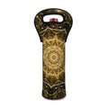Gold Kaleidoscope Print Single Neoprene Wine Tote