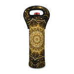 Gold Kaleidoscope Print Single Neoprene Wine Tote