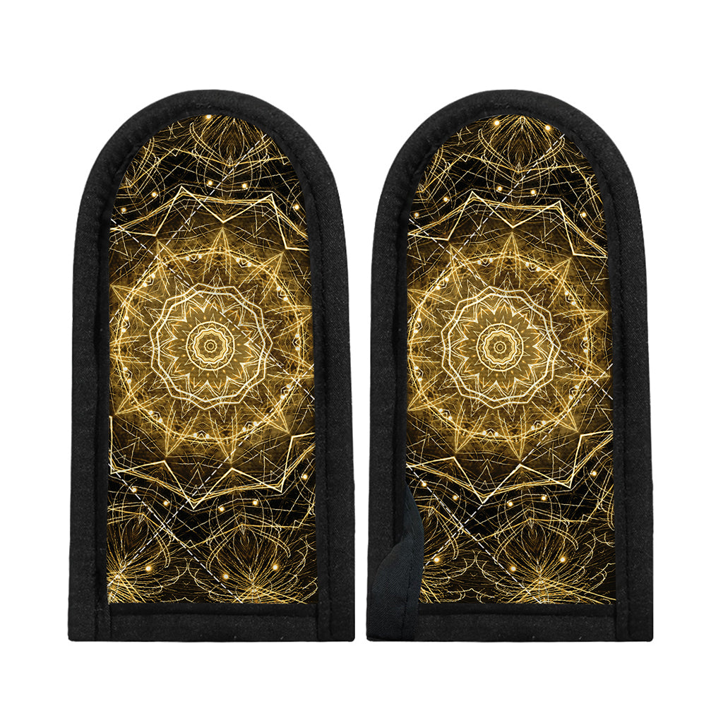 Gold Kaleidoscope Print Skillet Handle Cover