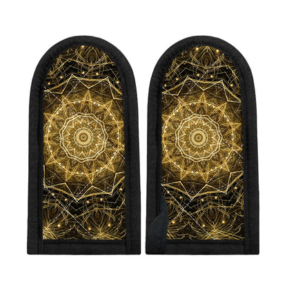 Gold Kaleidoscope Print Skillet Handle Cover