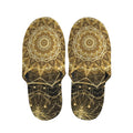 Gold Kaleidoscope Print Slippers