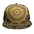 Gold Kaleidoscope Print Snapback Cap