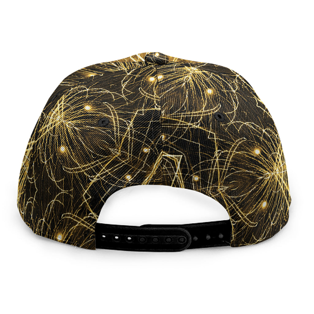 Gold Kaleidoscope Print Snapback Cap