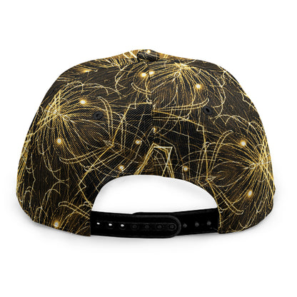Gold Kaleidoscope Print Snapback Cap