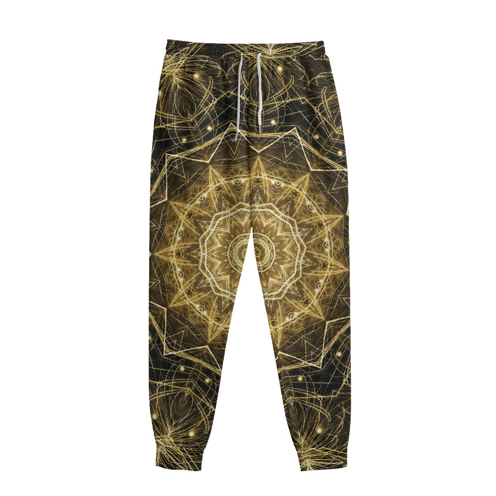 Gold Kaleidoscope Print Sweatpants