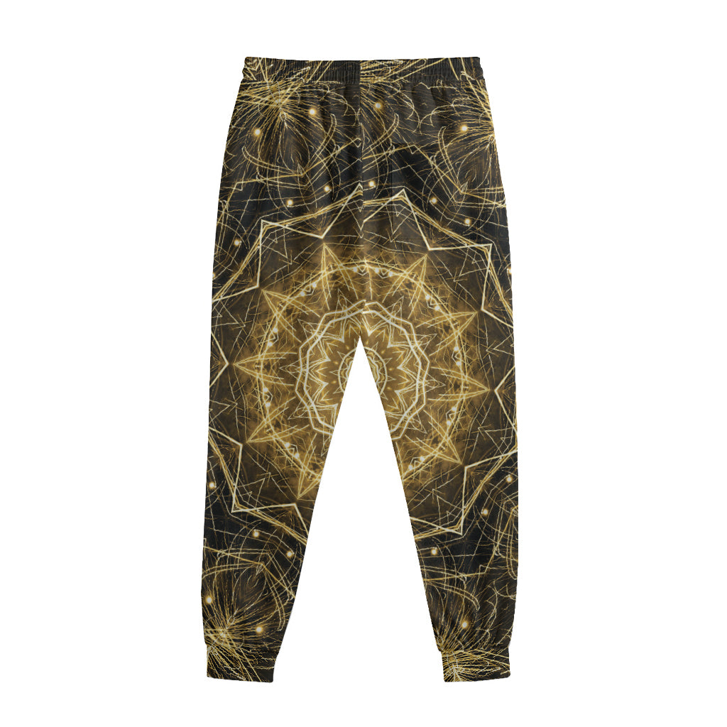 Gold Kaleidoscope Print Sweatpants