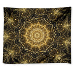 Gold Kaleidoscope Print Tapestry