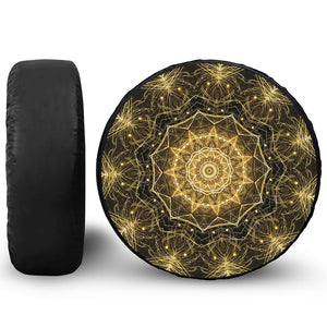 Gold Kaleidoscope Print Tire Cover