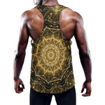 Gold Kaleidoscope Print Training Tank Top