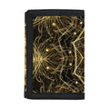 Gold Kaleidoscope Print Trifold Wallet