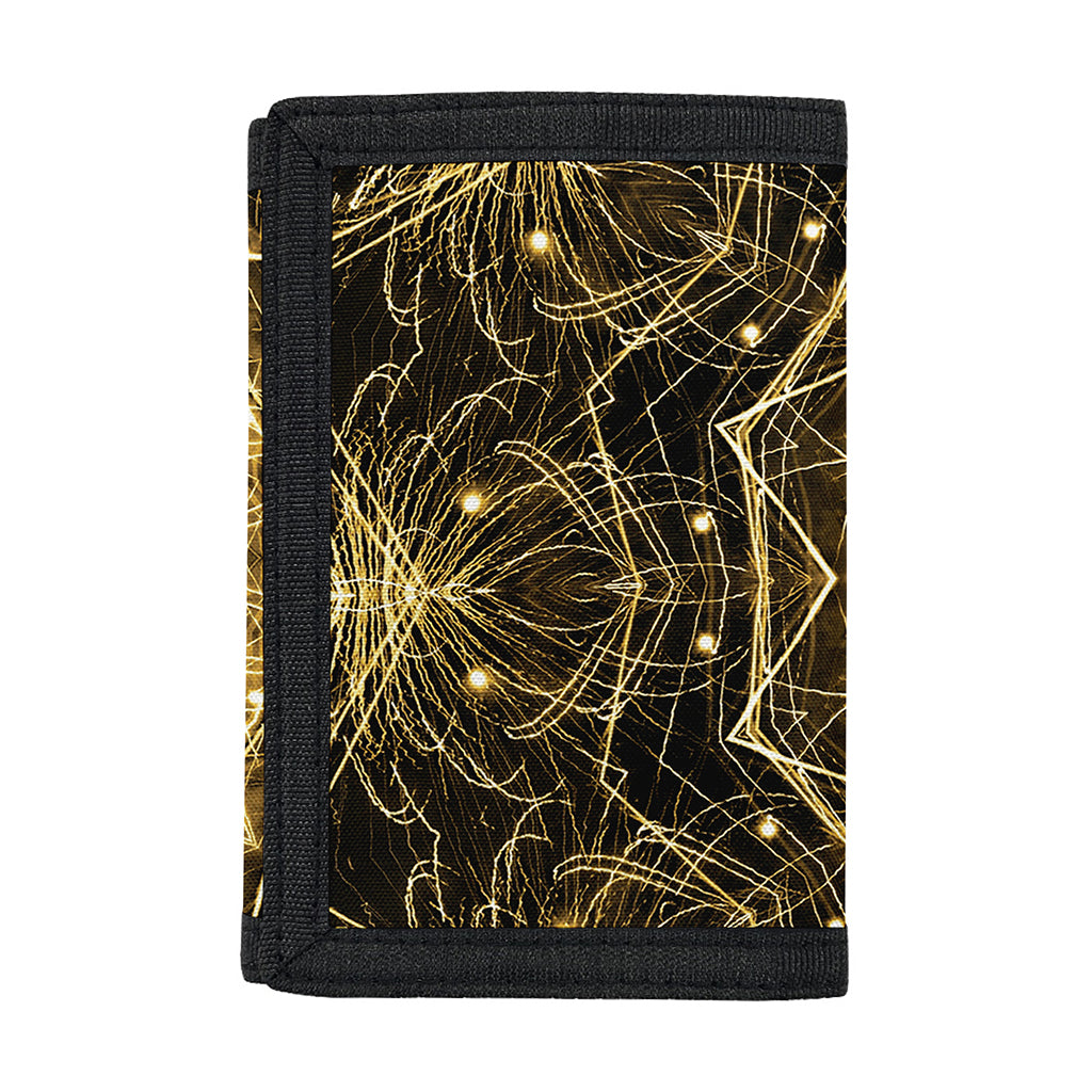 Gold Kaleidoscope Print Trifold Wallet