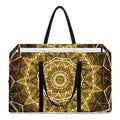 Gold Kaleidoscope Print Utility Tote Bag