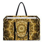 Gold Kaleidoscope Print Utility Tote Bag