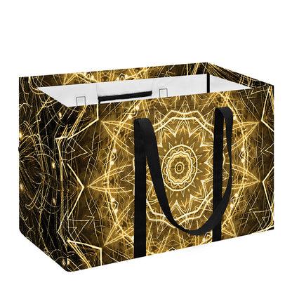 Gold Kaleidoscope Print Utility Tote Bag