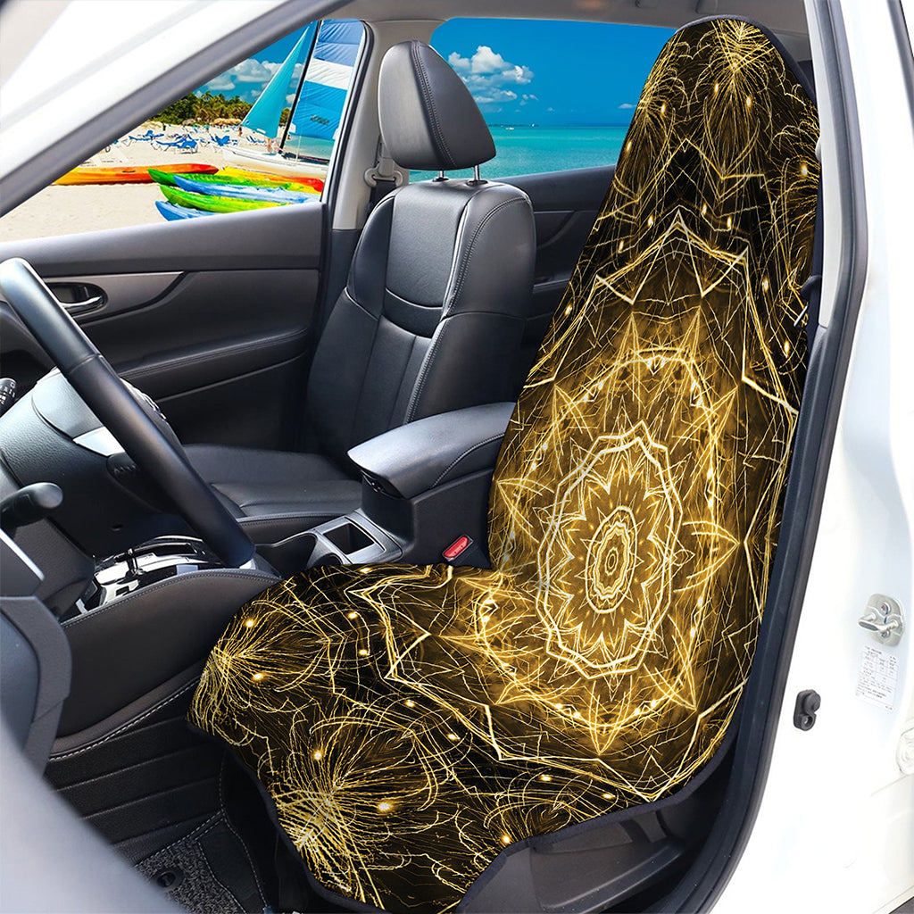 Gold Kaleidoscope Print Waterproof Car Seat Cover