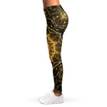 Gold Kaleidoscope Print Women's Leggings