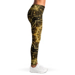 Gold Kaleidoscope Print Women's Leggings