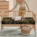 Gold Koi Carp Fish Print Baby Crib Sheet