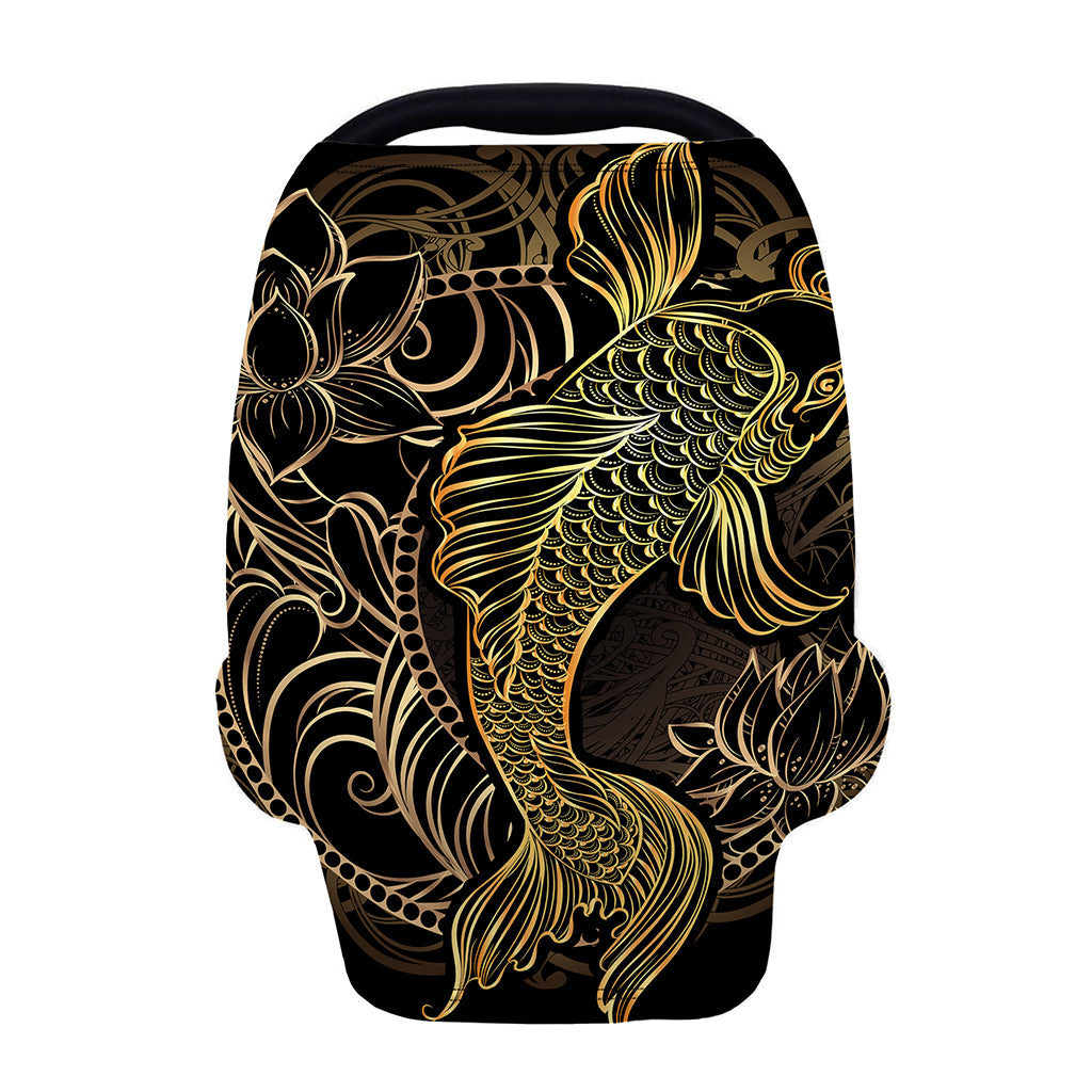 Gold Koi Carp Fish Print Baby Seat Cover