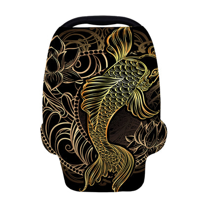 Gold Koi Carp Fish Print Baby Seat Cover