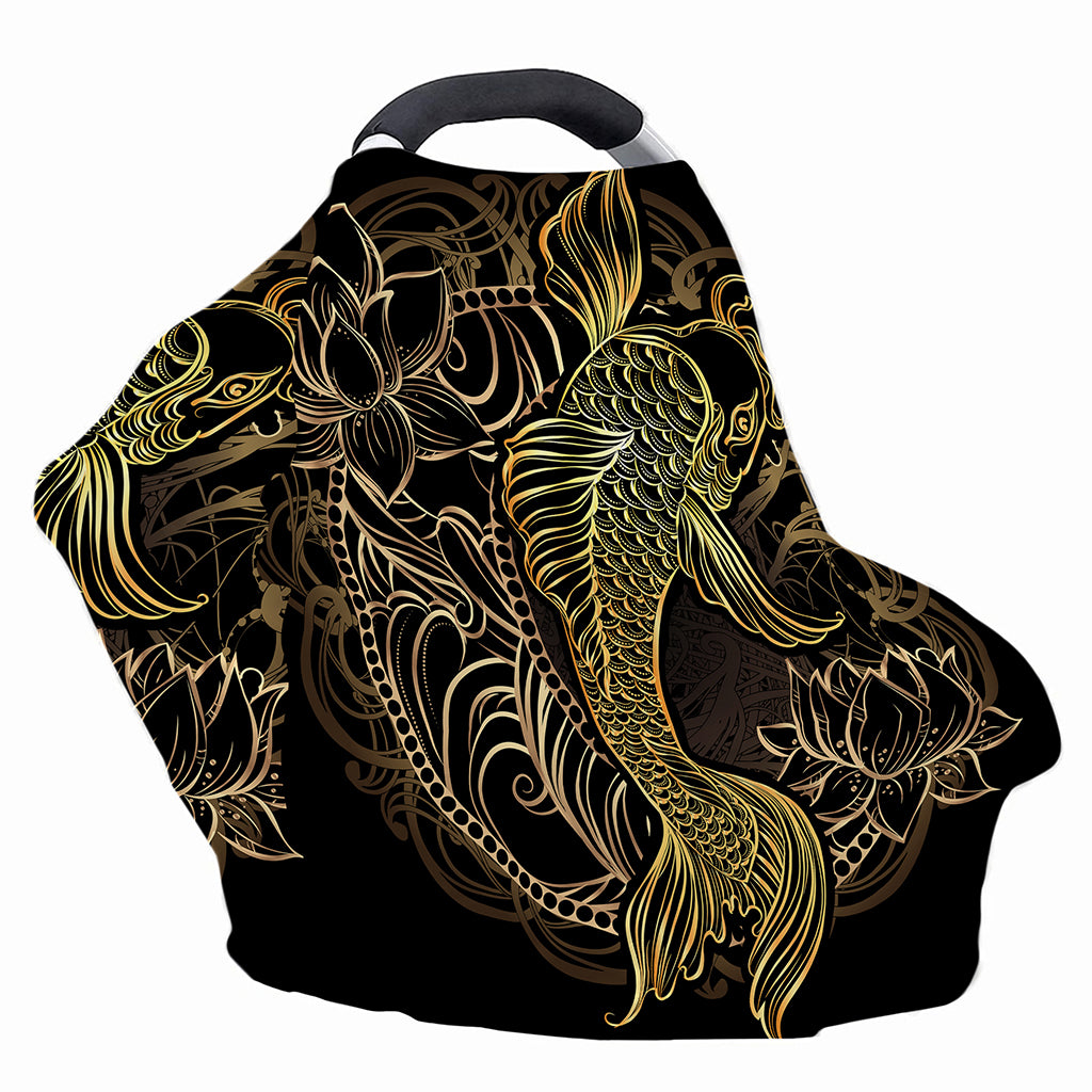 Gold Koi Carp Fish Print Baby Seat Cover