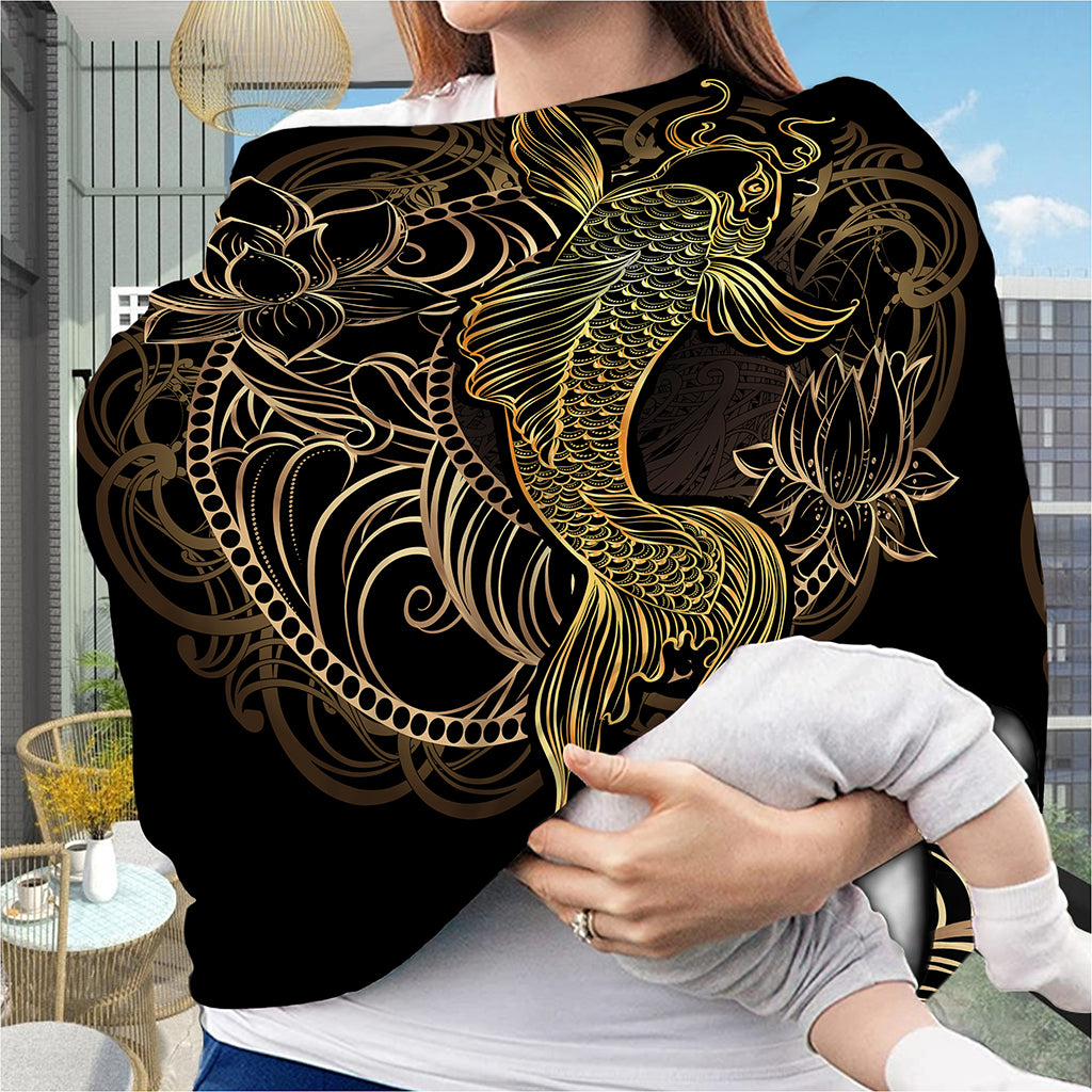 Gold Koi Carp Fish Print Baby Seat Cover
