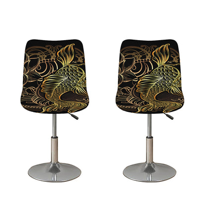 Gold Koi Carp Fish Print Bar Stool Covers