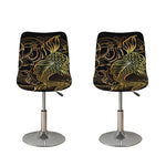 Gold Koi Carp Fish Print Bar Stool Covers