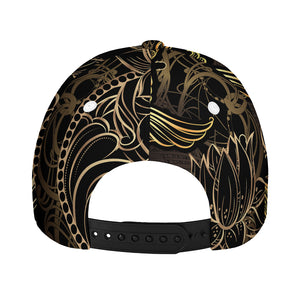 Gold Koi Carp Fish Print Baseball Cap