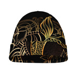 Gold Koi Carp Fish Print Beanie
