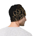 Gold Koi Carp Fish Print Beanie