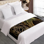 Gold Koi Carp Fish Print Bed Runner