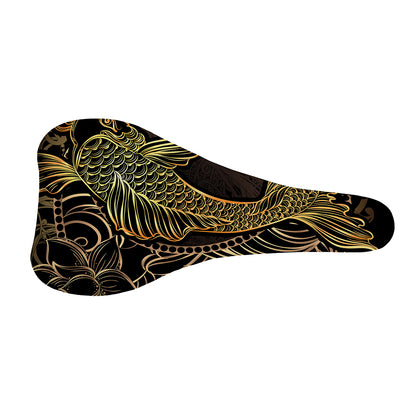 Gold Koi Carp Fish Print Bicycle Seat Cover