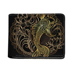Gold Koi Carp Fish Print Bifold Wallet