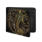 Gold Koi Carp Fish Print Bifold Wallet