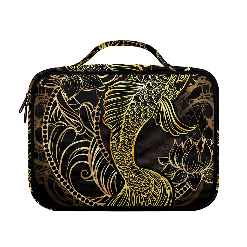 Gold Koi Carp Fish Print Briefcase Bible Bag